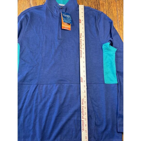 NWT Chaps Pullover 1/4 Zip Windbreaker Size Men's XL 40 UPF Blue - Picture 9 of 16